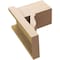Ekena Millwork 8-in W x 12-in D x 16-in H Funston Block Rough Cedar Woodgrain TimberThane Outlooker, Primed Tan OUTUR080X12X16FST44RCPR - alternate 2